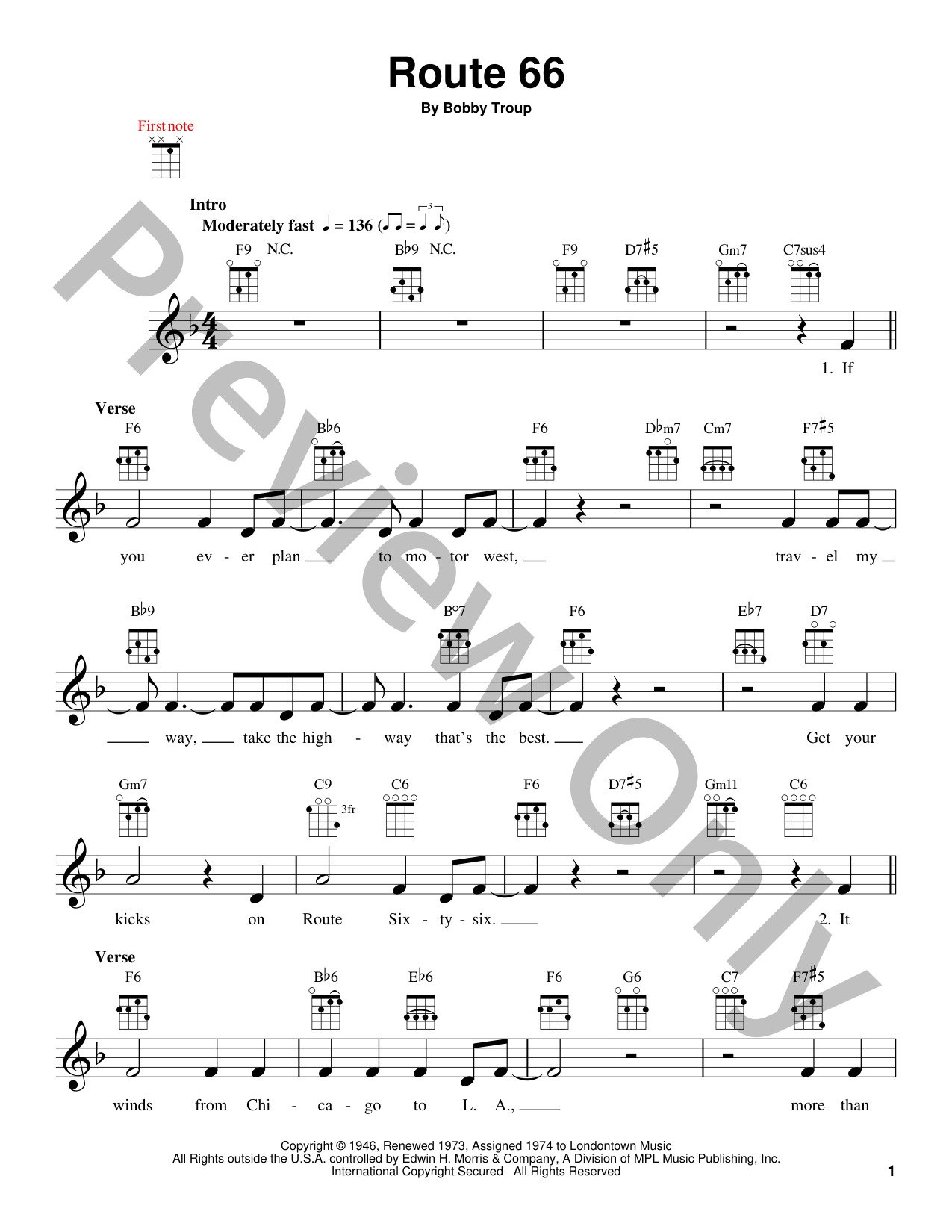 Search route 66 | Sheet music at JW Pepper