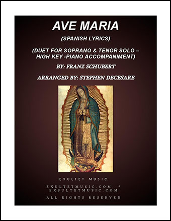 Ave Maria Spanish Lyrics Duet For Soprano Te J W Pepper