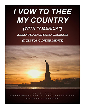 I Vow To Thee My Country With America C Inst J W Pepper Sheet Music