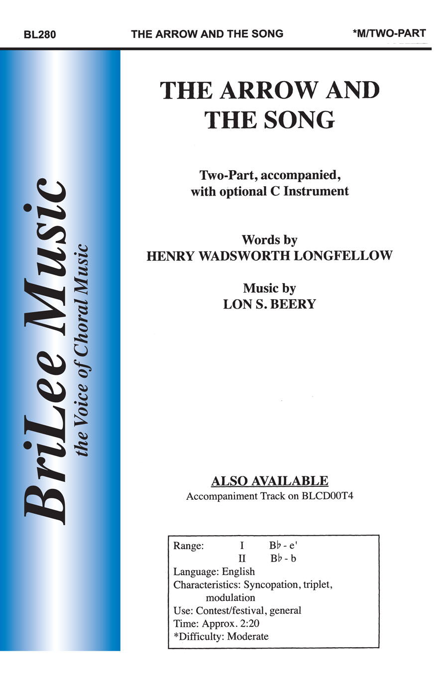 The Arrow and the Song (Two-Part ) by Lon Be | J.W. Pepper Sheet Music