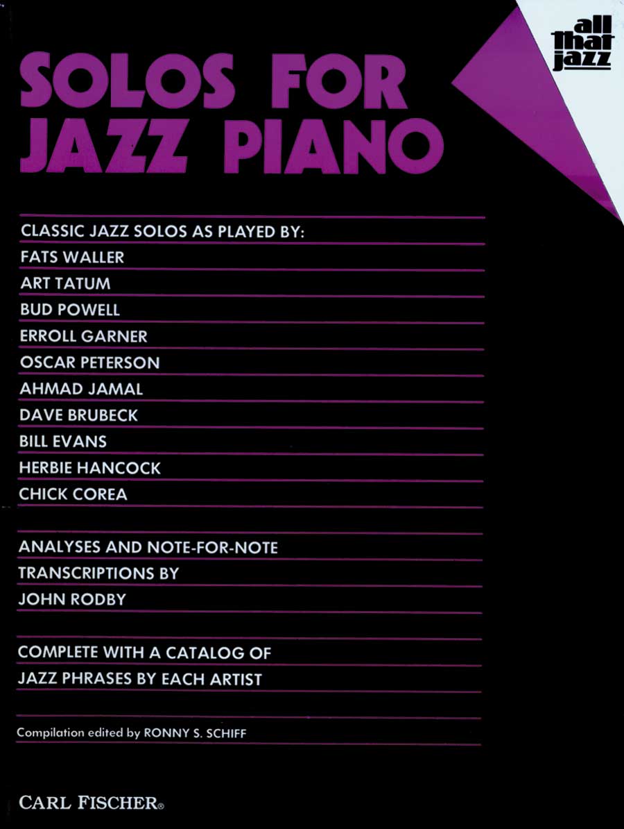 Transcribed Jazz Solos For Piano Sheet Music At Jw Pepper - 