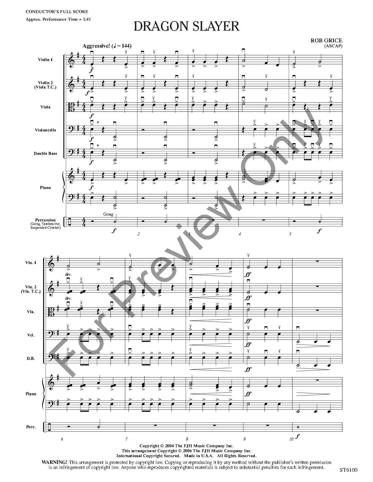 Dragon Slayer By Rob Grice J W Pepper Sheet Music