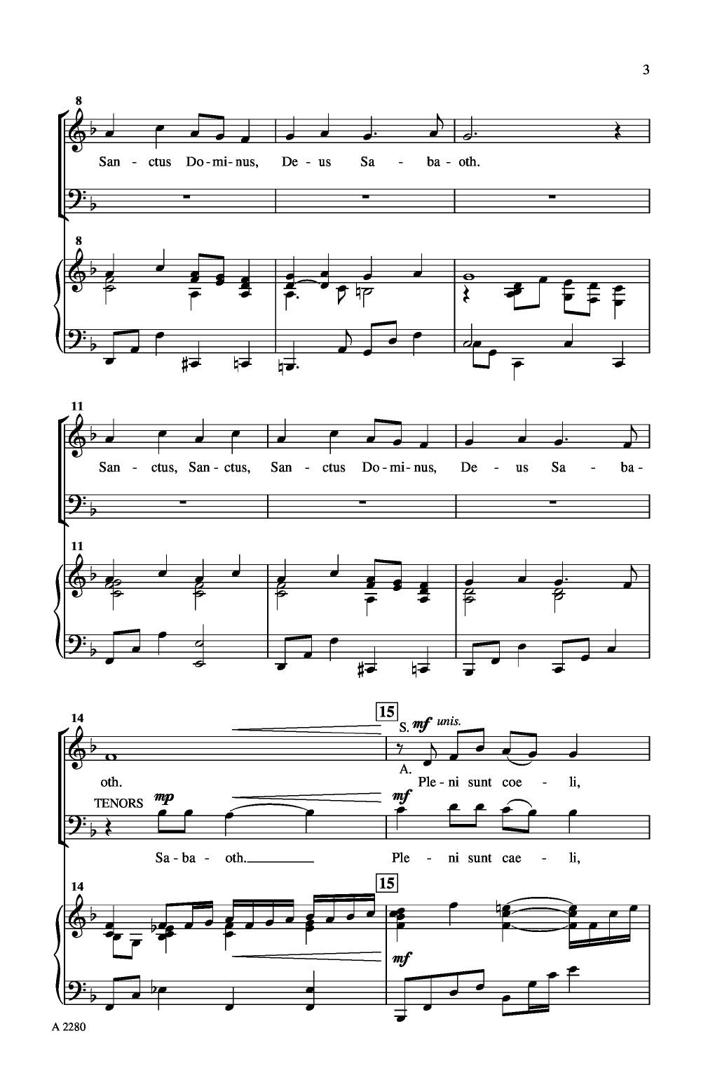 Sanctus Dominus (SATB ) by Doug Andrews| J.W. Pepper Sheet Music