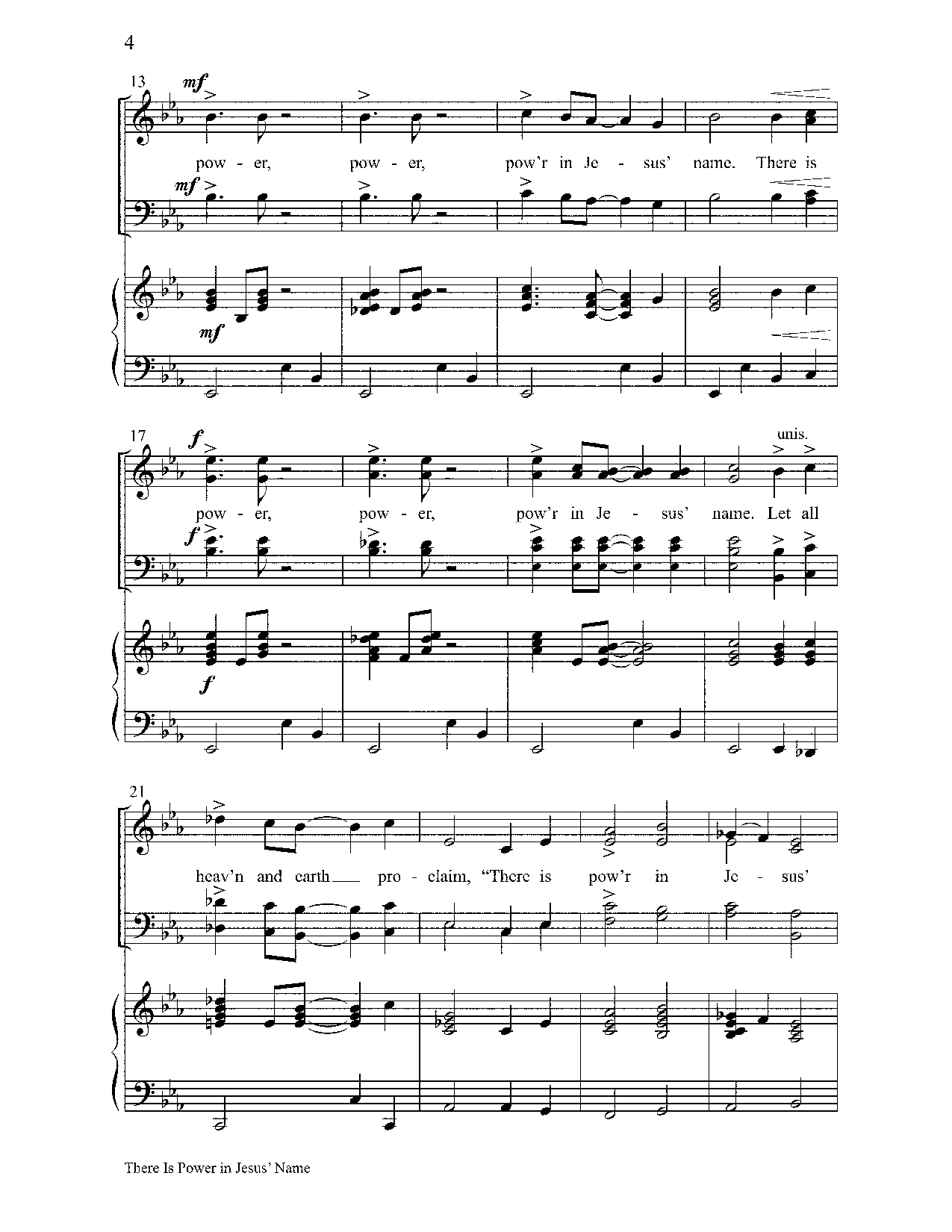 There Is Power in Jesus' Name (SATB ) by Pe | J.W. Pepper Sheet Music