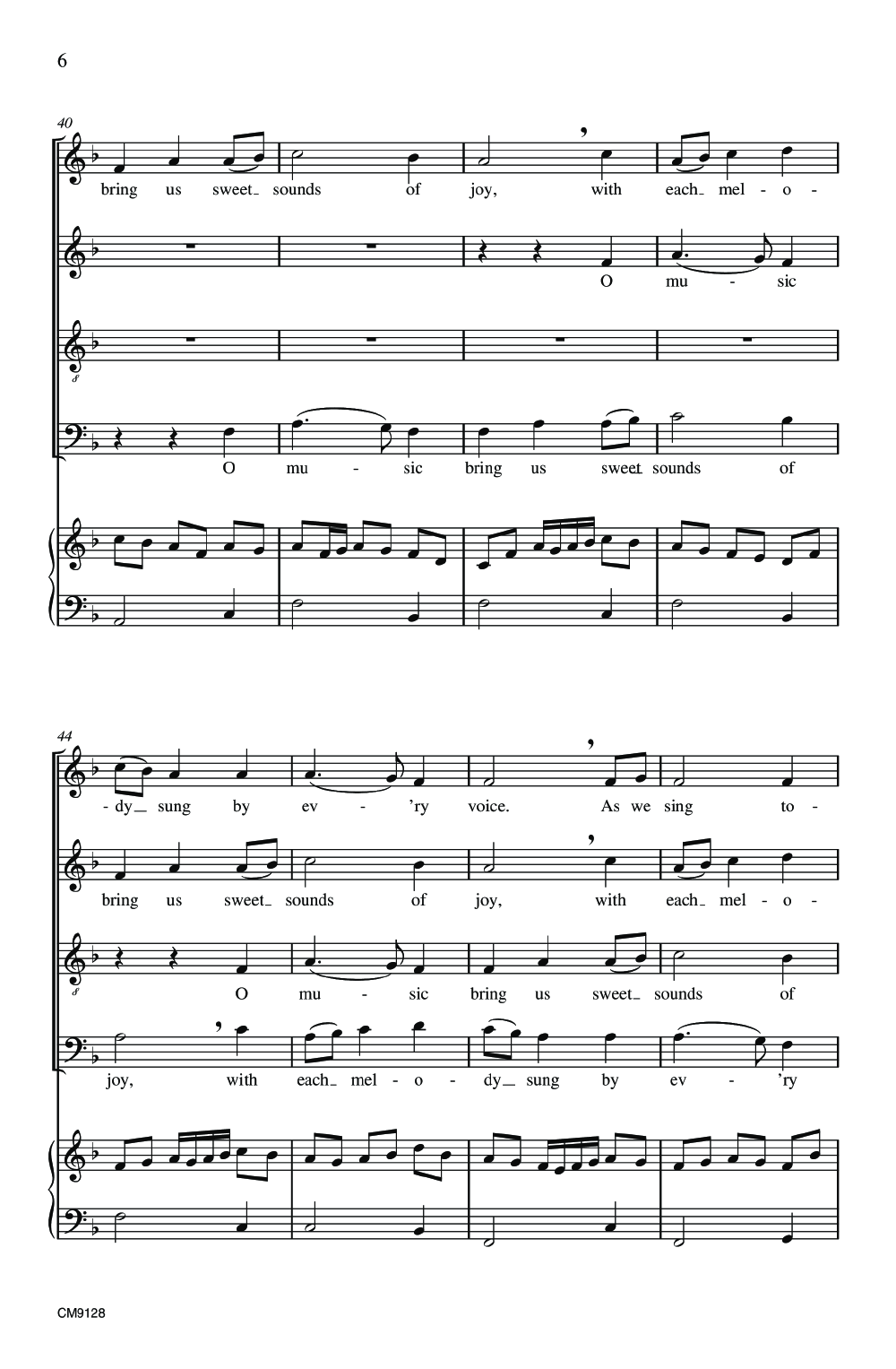 Music Brings Joy! (SATB ) By Russell Robinson| J.W. Pepper Sheet Music