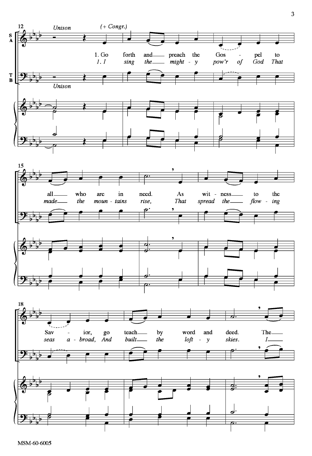 Go Forth and Preach the Gospel (SATB ) by Ja | J.W. Pepper Sheet Music