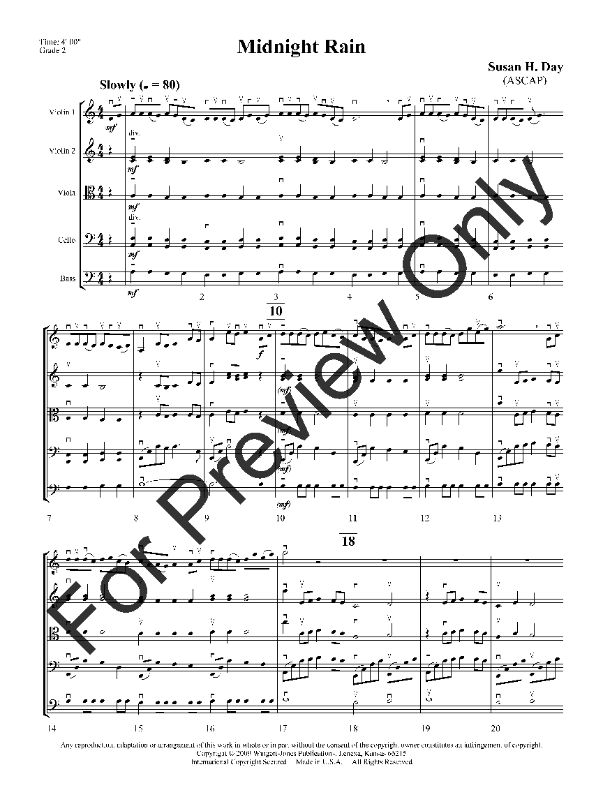 Midnight Rain by Susan H. Day| J.W. Pepper Sheet Music