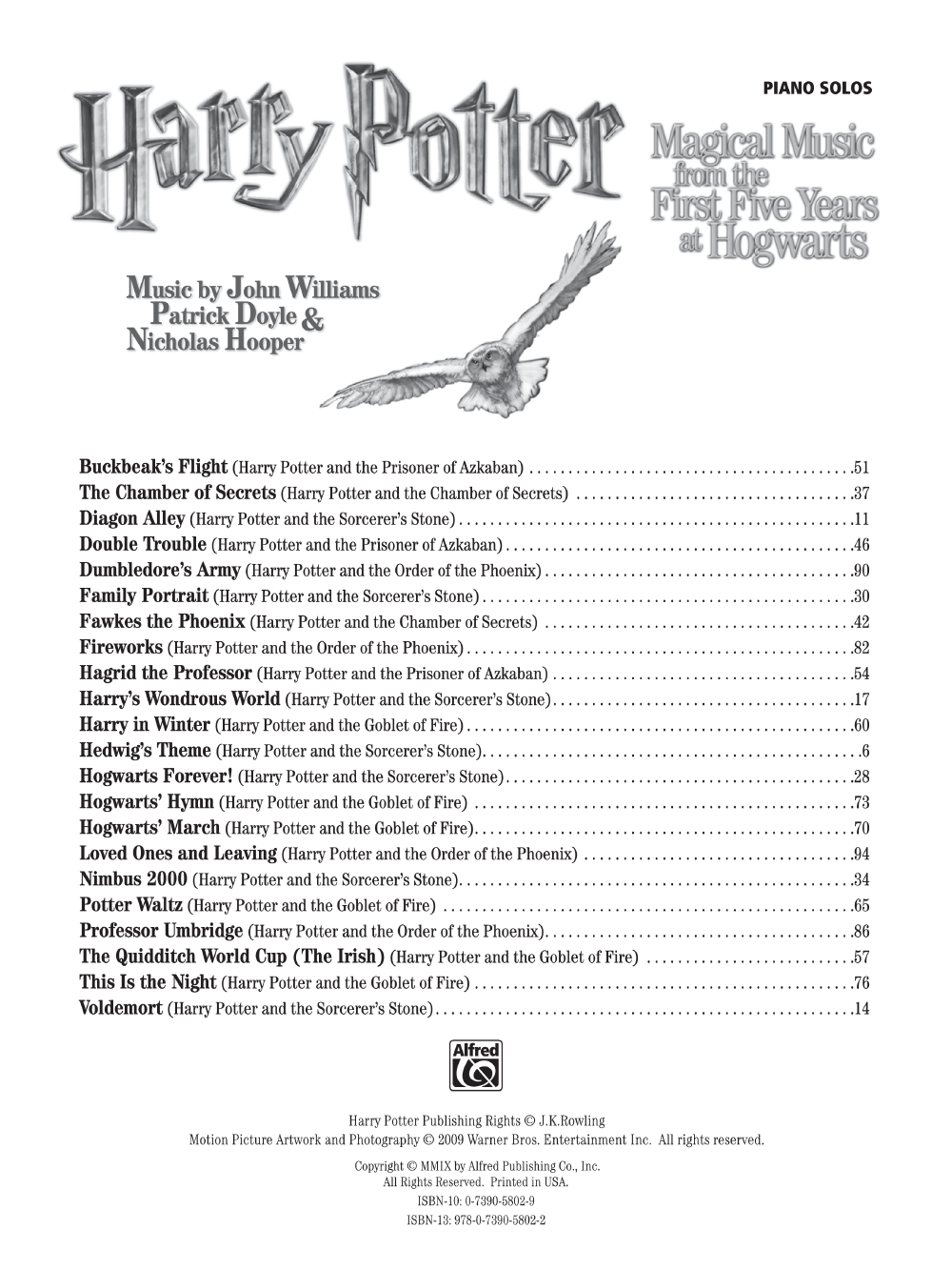 Harry Potter Magical Music From The First Five Y J W Pepper Sheet Music - harry potter theme song roblox music sheet
