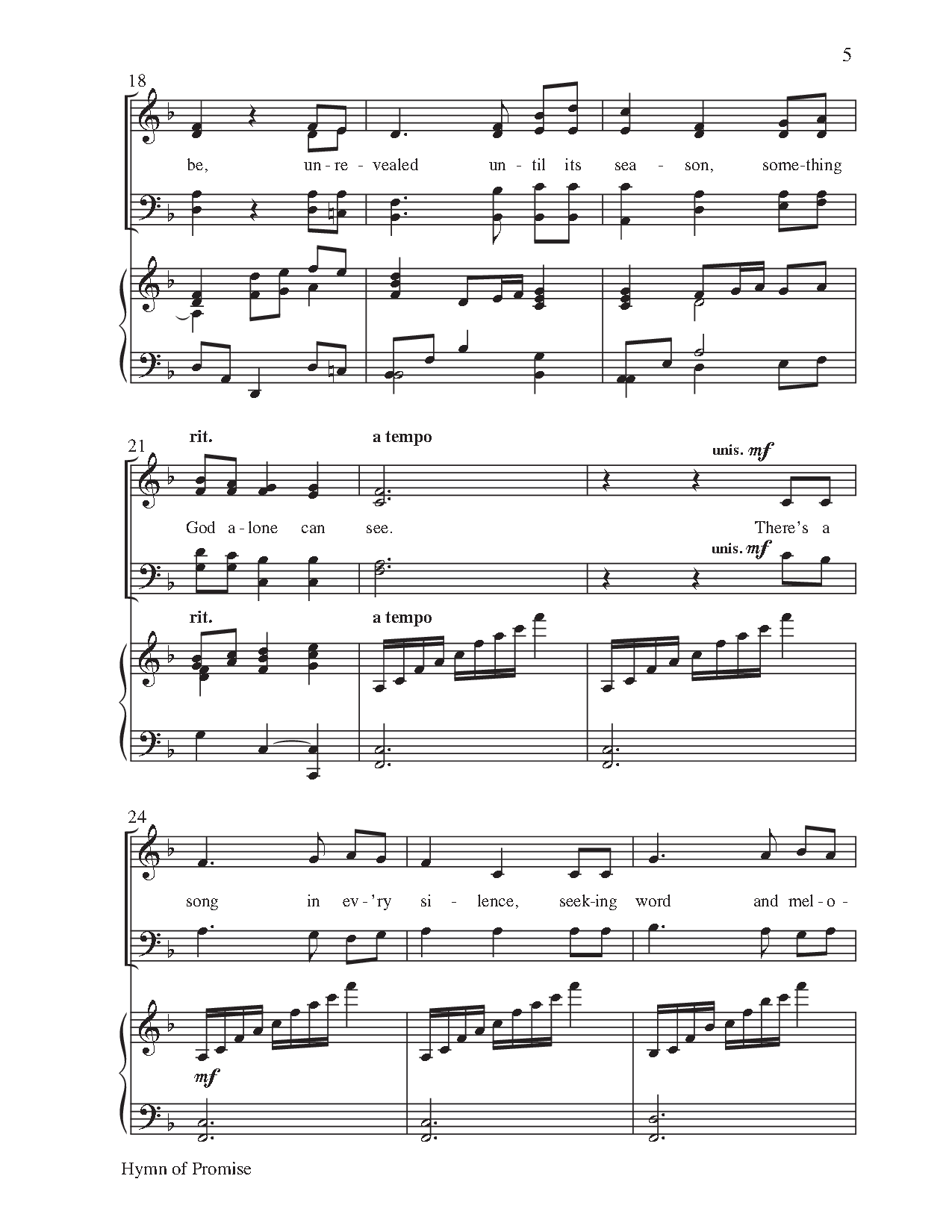 Hymn of Promise (SATB ) by Natalie Sleeth/a | J.W. Pepper Sheet Music