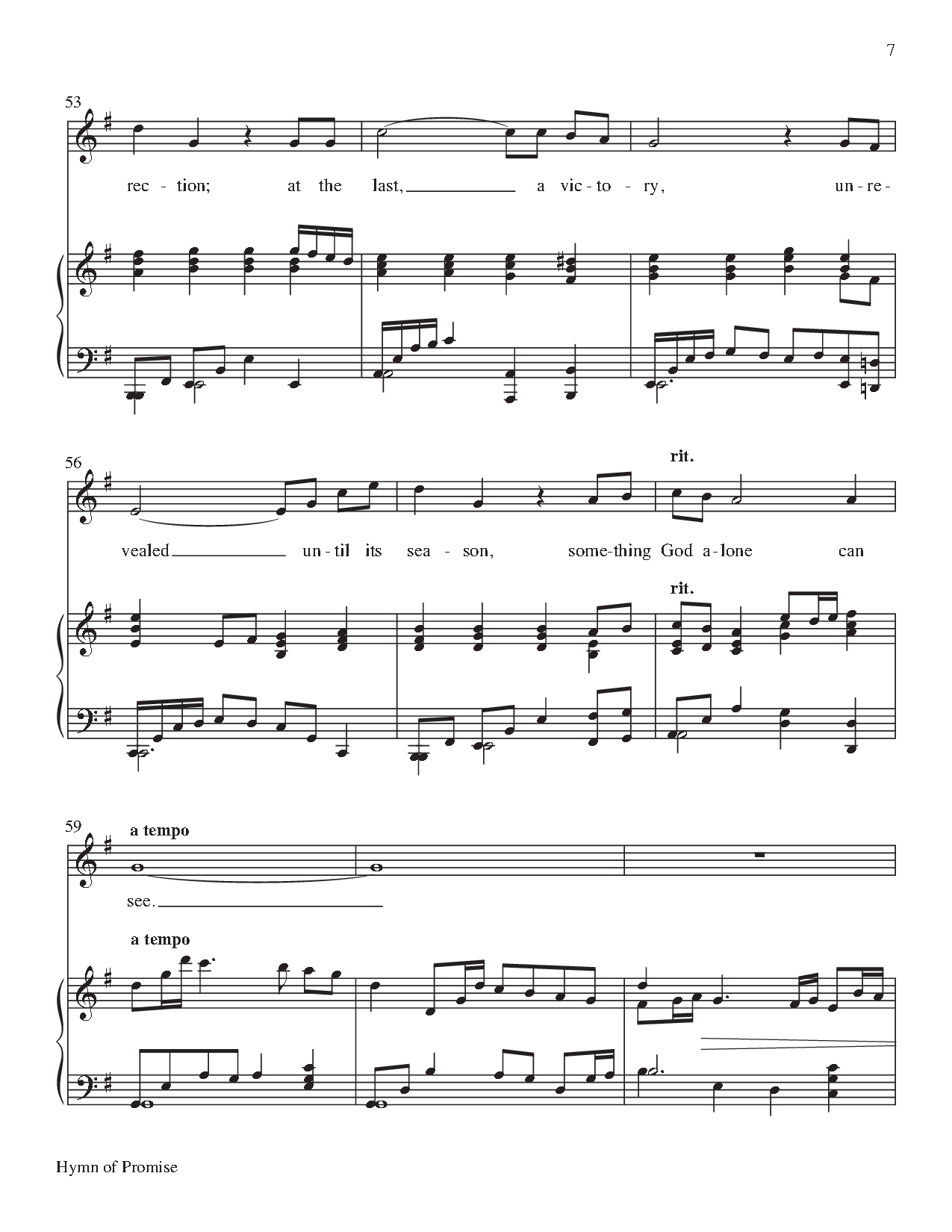 Hymn Of Promise (medium Solo Key Of F) 