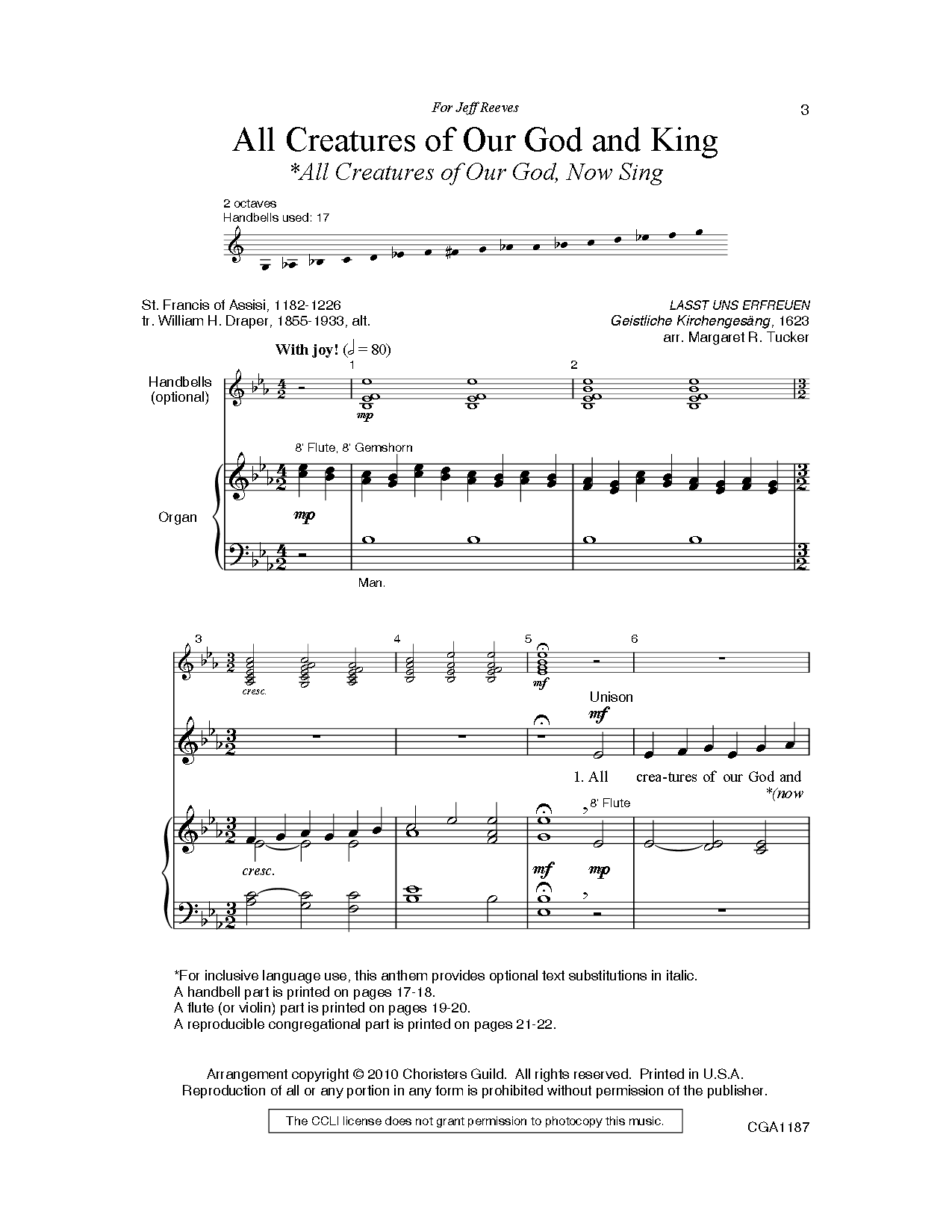 All Creatures of Our God and King (Unison ) | J.W. Pepper Sheet Music