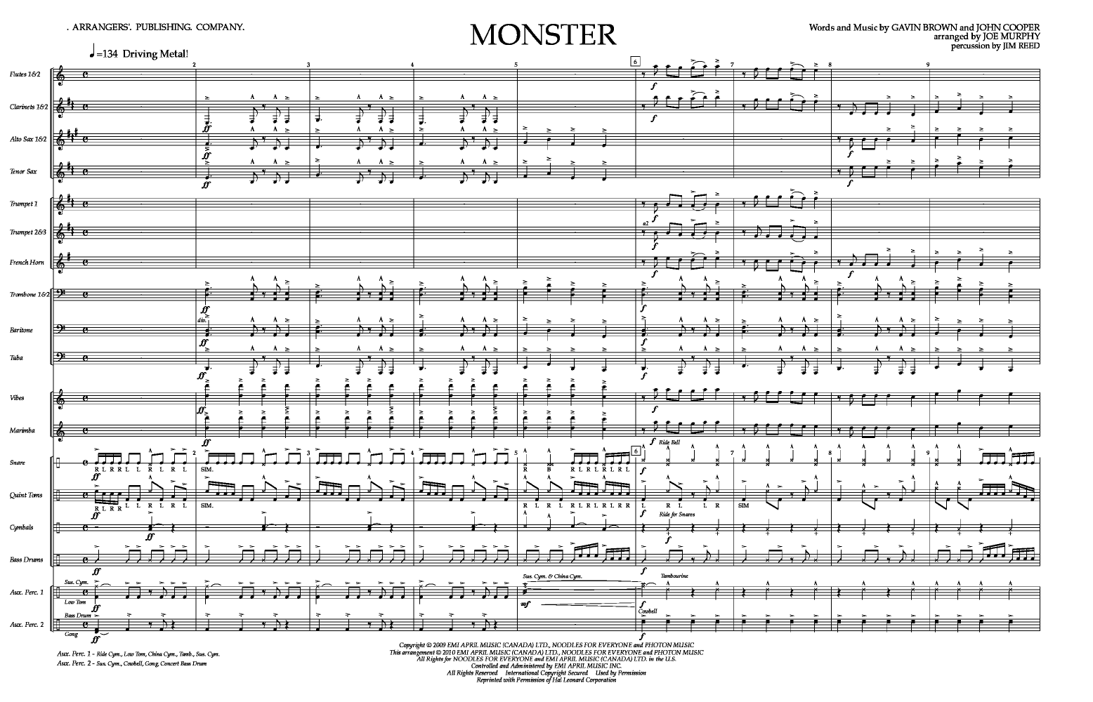 Monster Arr Joe Murphy J W Pepper Sheet Music