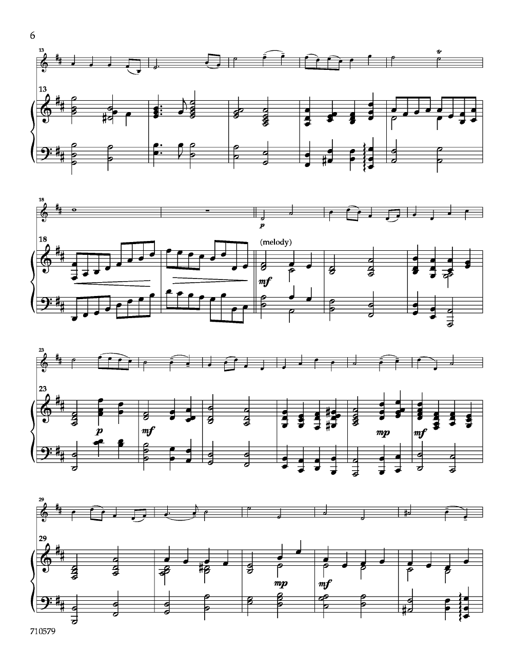 Six Meditations for Intermediate Violin and Piano | J.W. Pepper Sheet Music