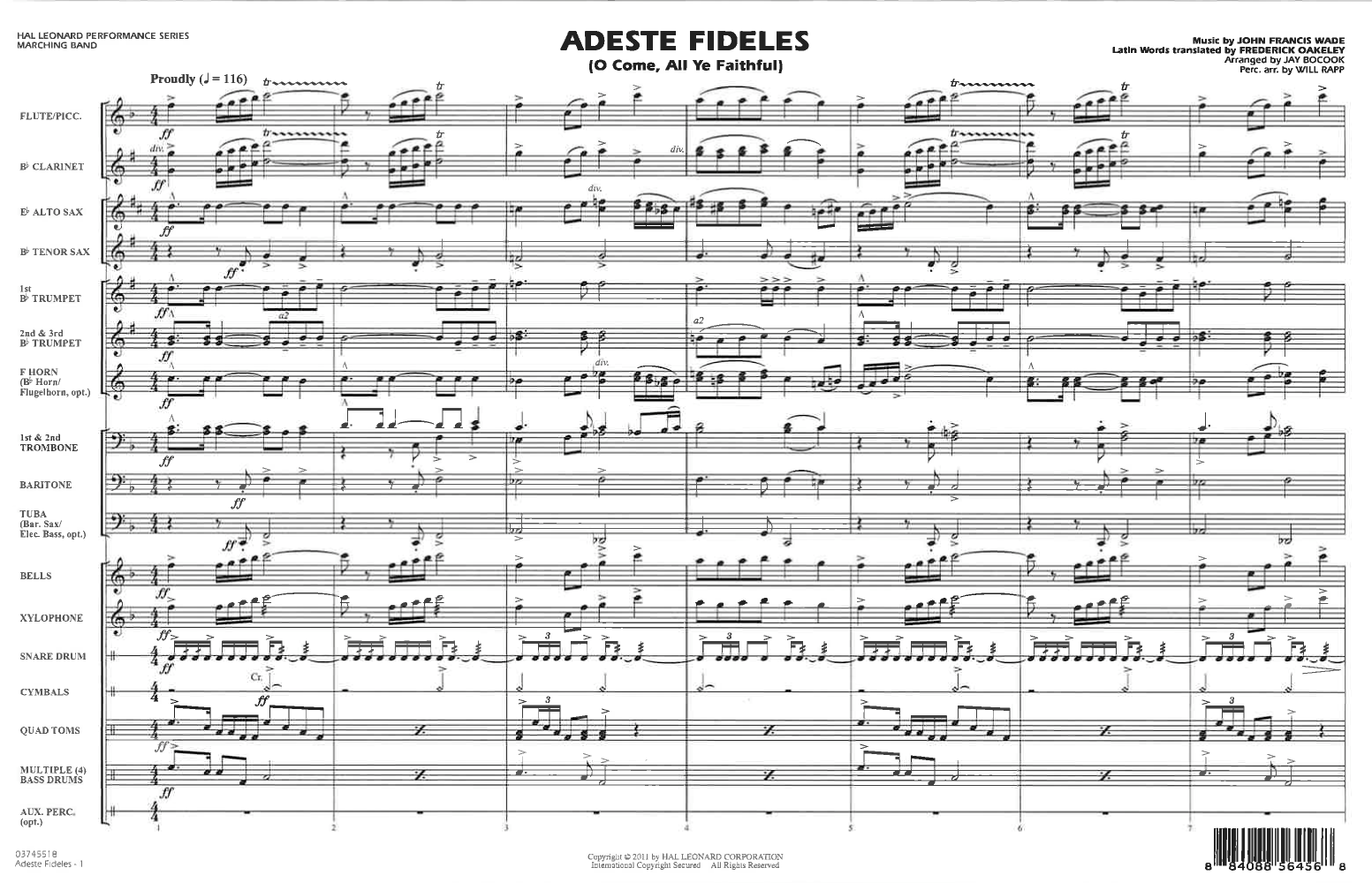 Adeste Fideles arr. Jay Bocook and Will Rapp| J.W. Pepper Sheet Music