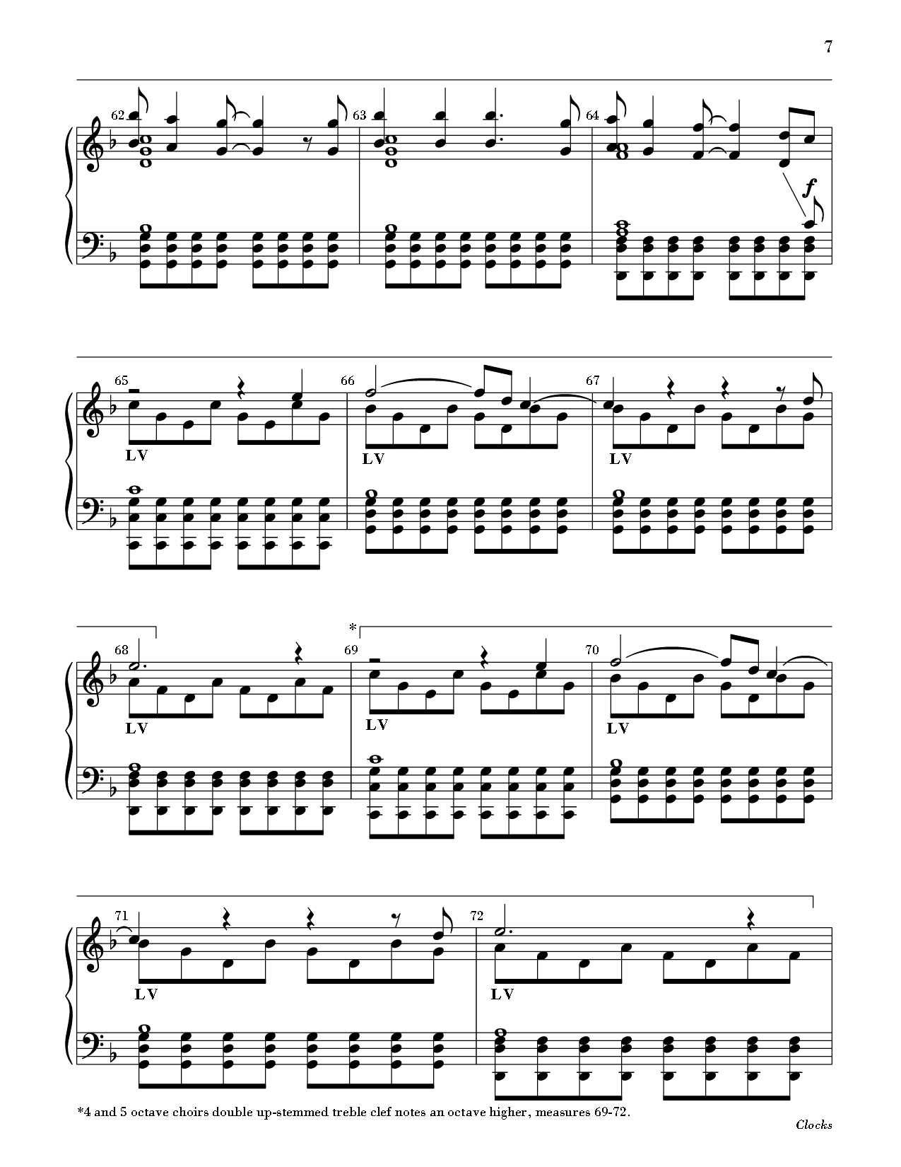 Clocks arr. Keith Richards| J.W. Pepper Sheet Music