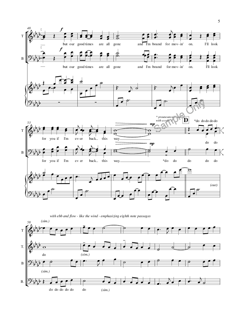 Four Strong Winds (TTBB ) by / NICKEL L| J.W. Pepper Sheet Music