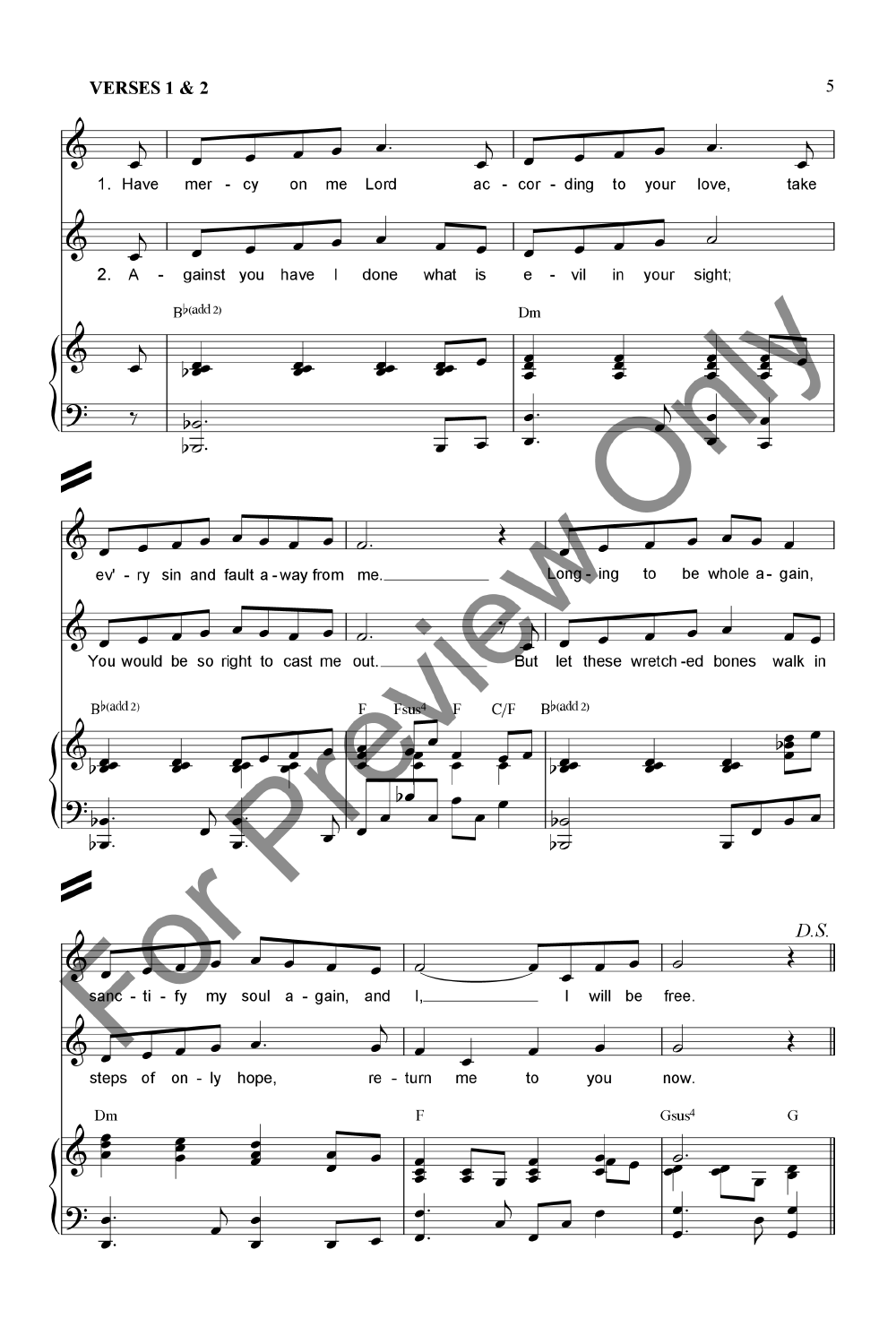 Purify My Heart Satb By David Kauffman Jw Pepper Sheet Music