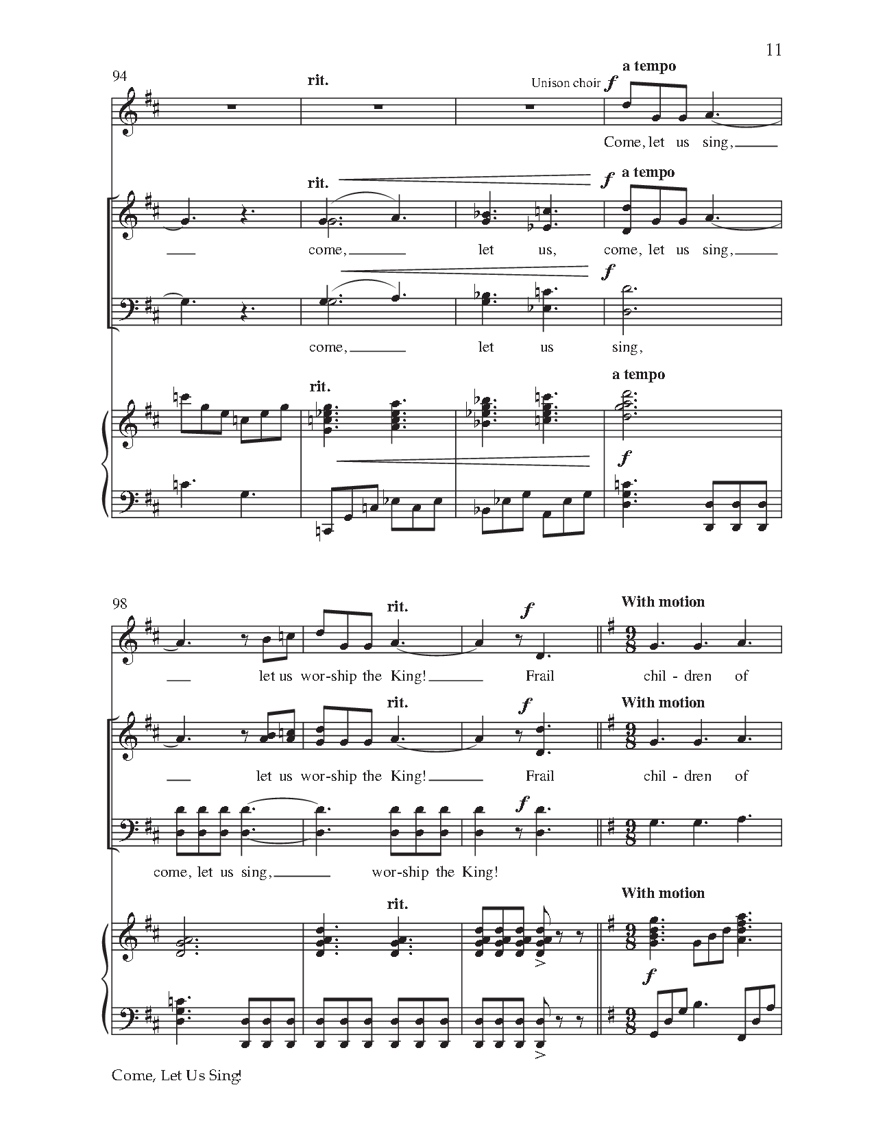 Come, Let Us Sing! (SATB ) by Johann M. Hayd | J.W. Pepper Sheet Music