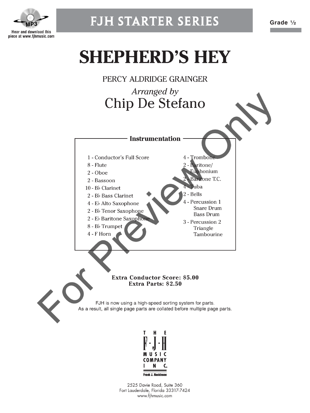 Shepherd S Hey By Percy Aldridge Grainger Arr D J W Pepper Sheet Music