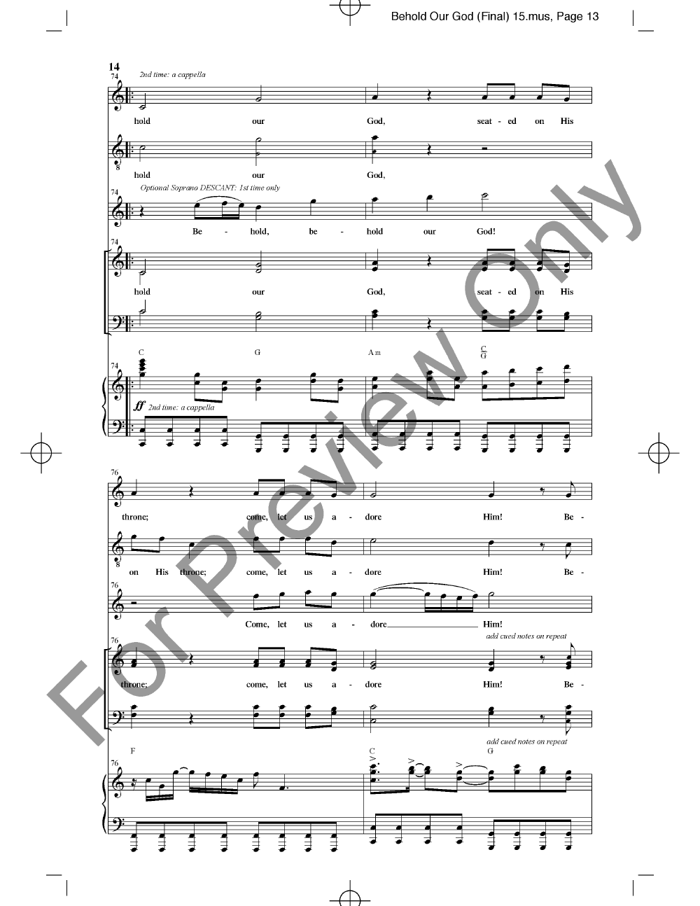 Behold Our God Satb Arr Joshua Spacht Jw Pepper Sheet Music 