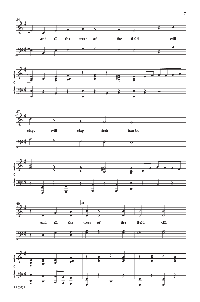 The Trees of the Field with Come To Me (SATB | J.W. Pepper Sheet Music