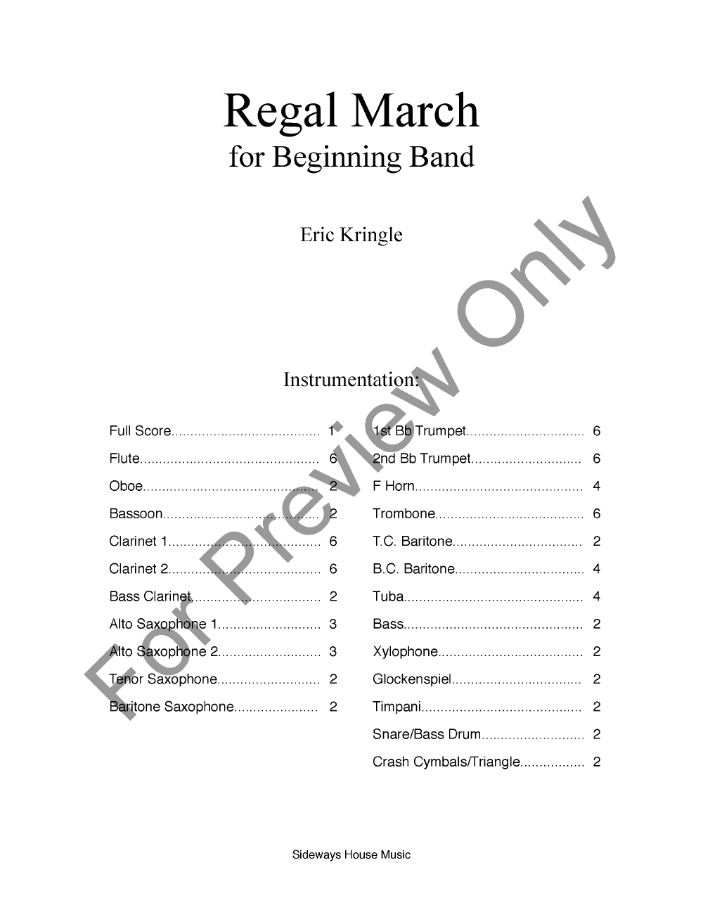 Regal March by Eric Kringle| J.W. Pepper Sheet Music