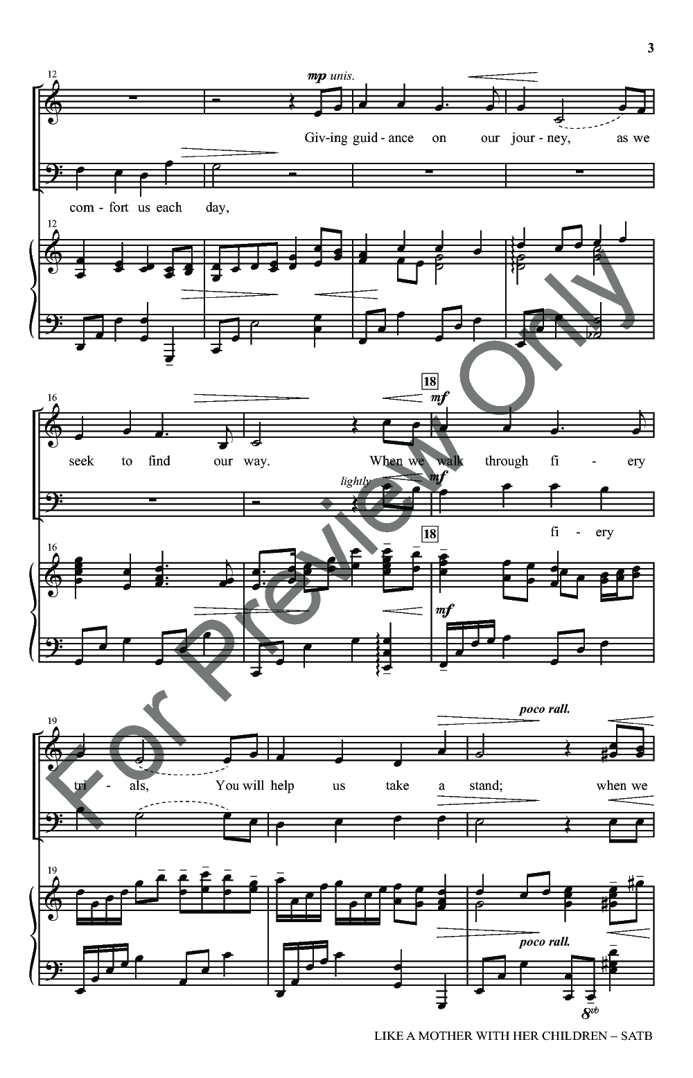 Like a Mother with Her Children (SATB ) by D | J.W. Pepper Sheet Music