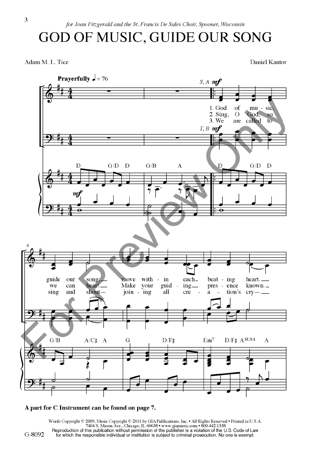 God of Music, Guide Our Song (SATB ) by Dan | J.W. Pepper Sheet Music