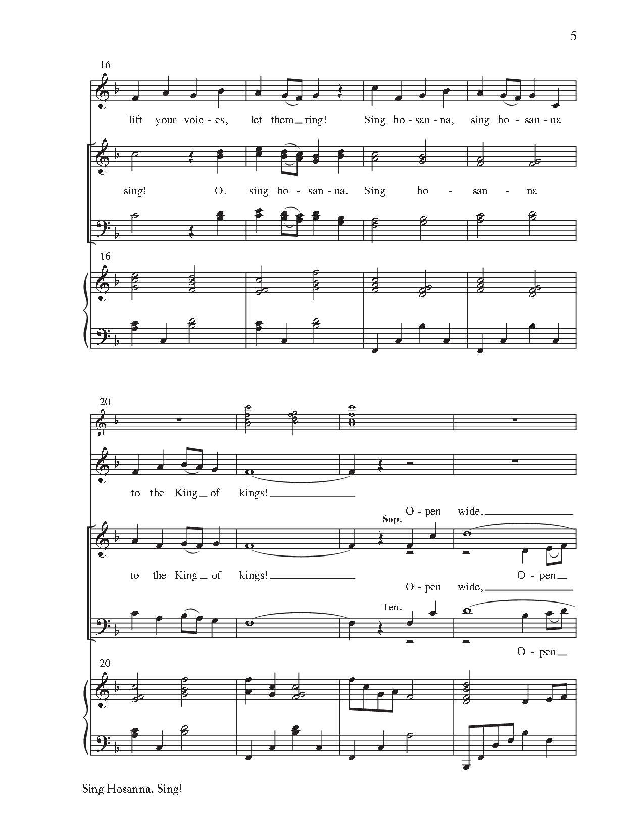 Sing Hosanna Sing! (SATB ) by Joel Raney| J.W. Pepper Sheet Music