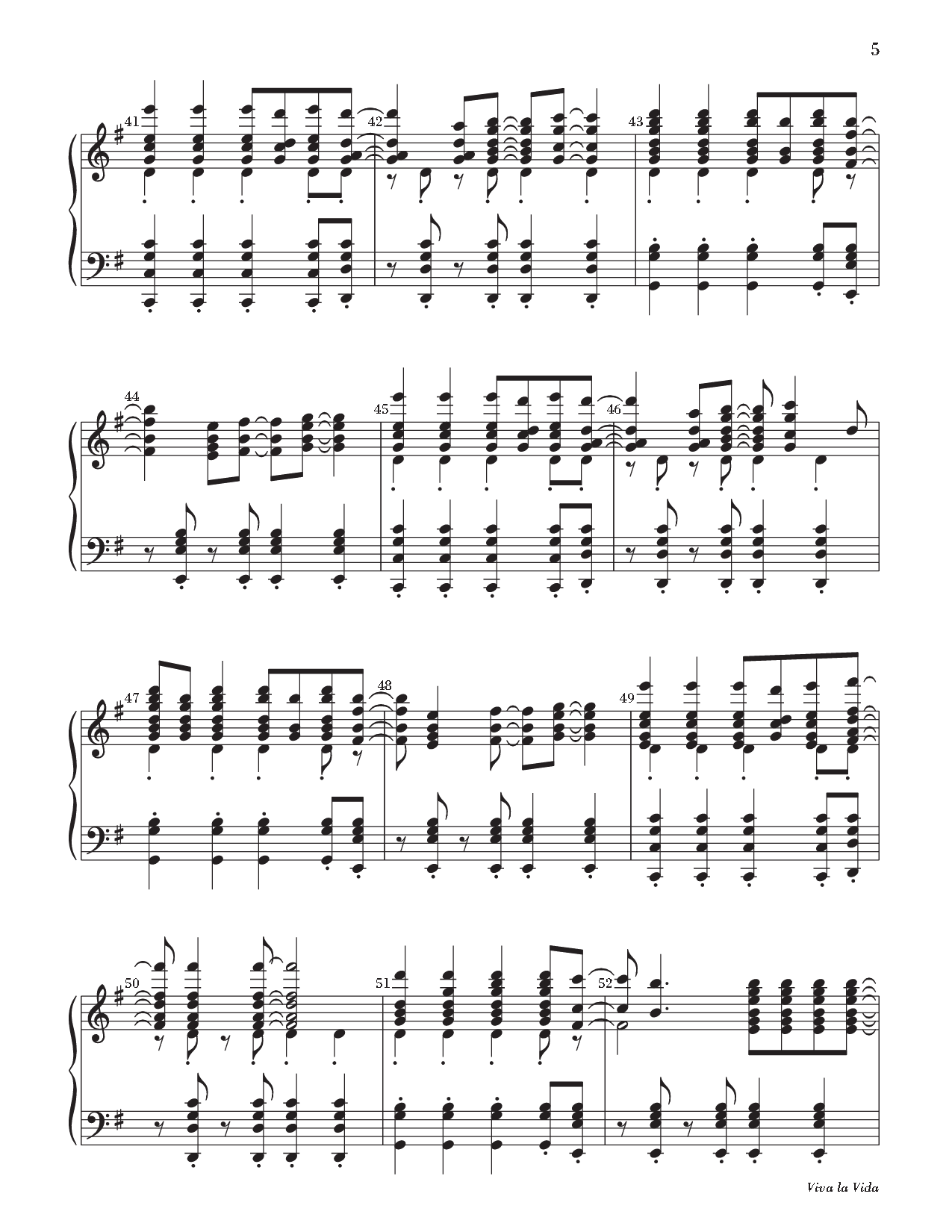 Viva La Vida Arr Kevin Mcchesney J W Pepper Sheet Music - viva la vida roblox id code