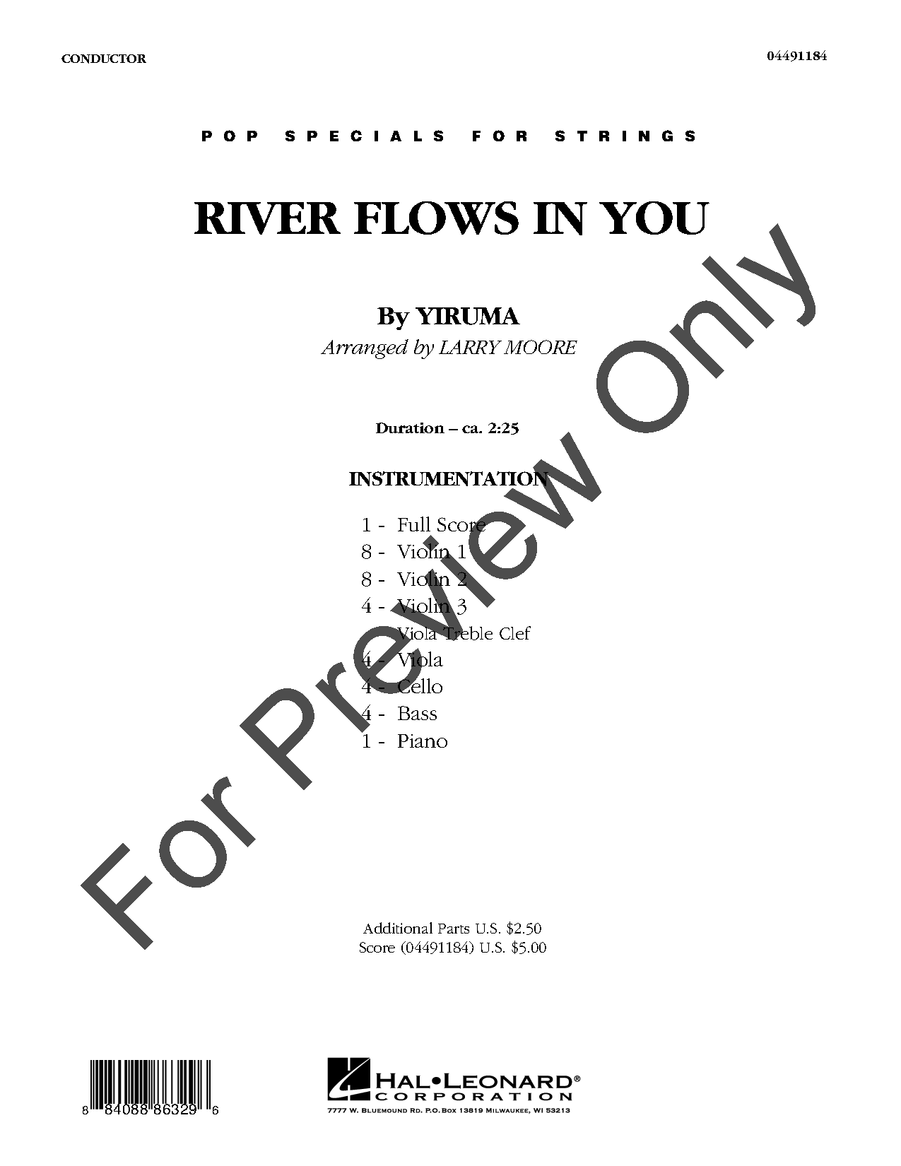 River Flows In You Arr Larry Moore J W Pepper Sheet Music