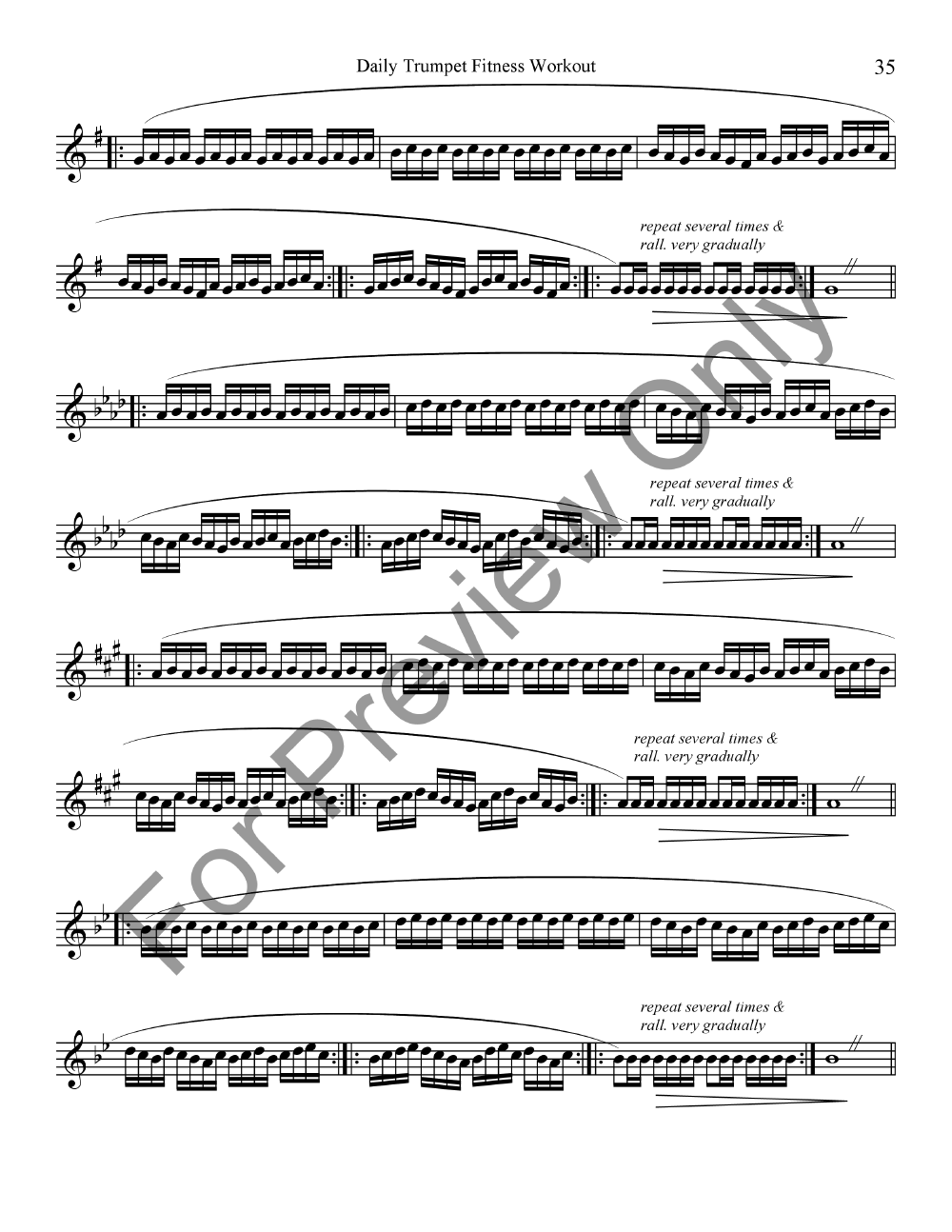 Daily routine trumpet pdf printable