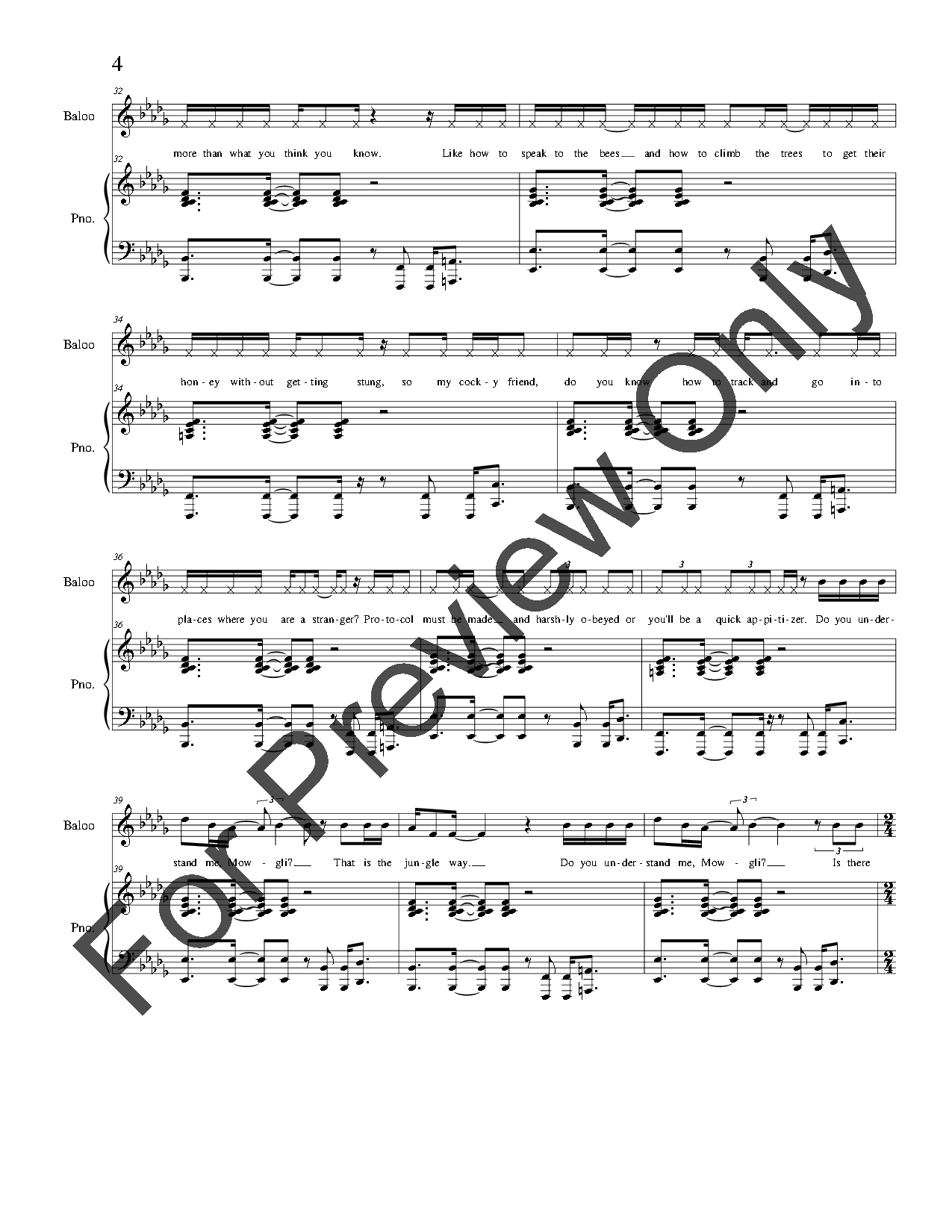 Free musical theatre sheet music