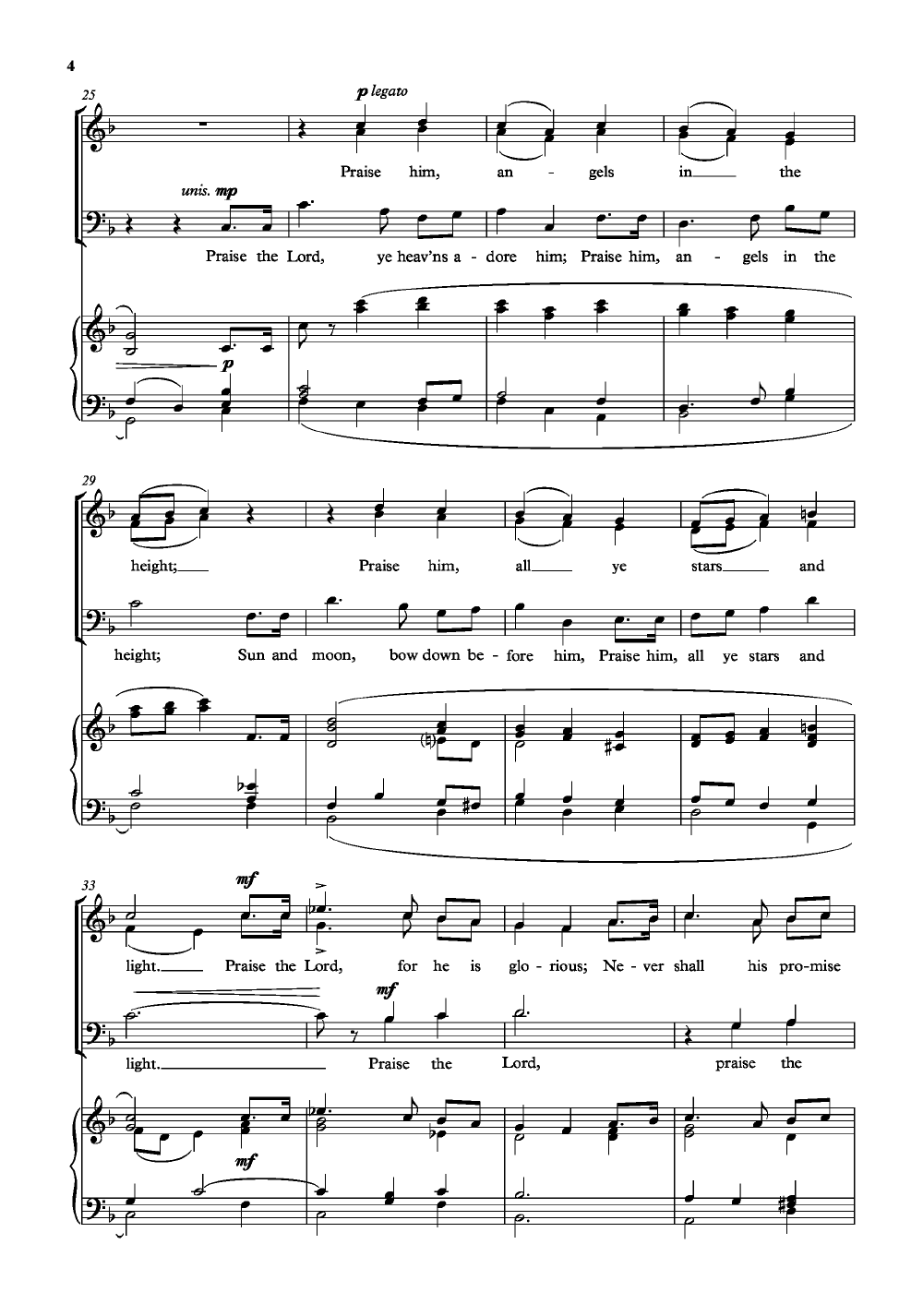 Praise the Lord, Ye Heavens Adore Him (SATB | J.W. Pepper Sheet Music