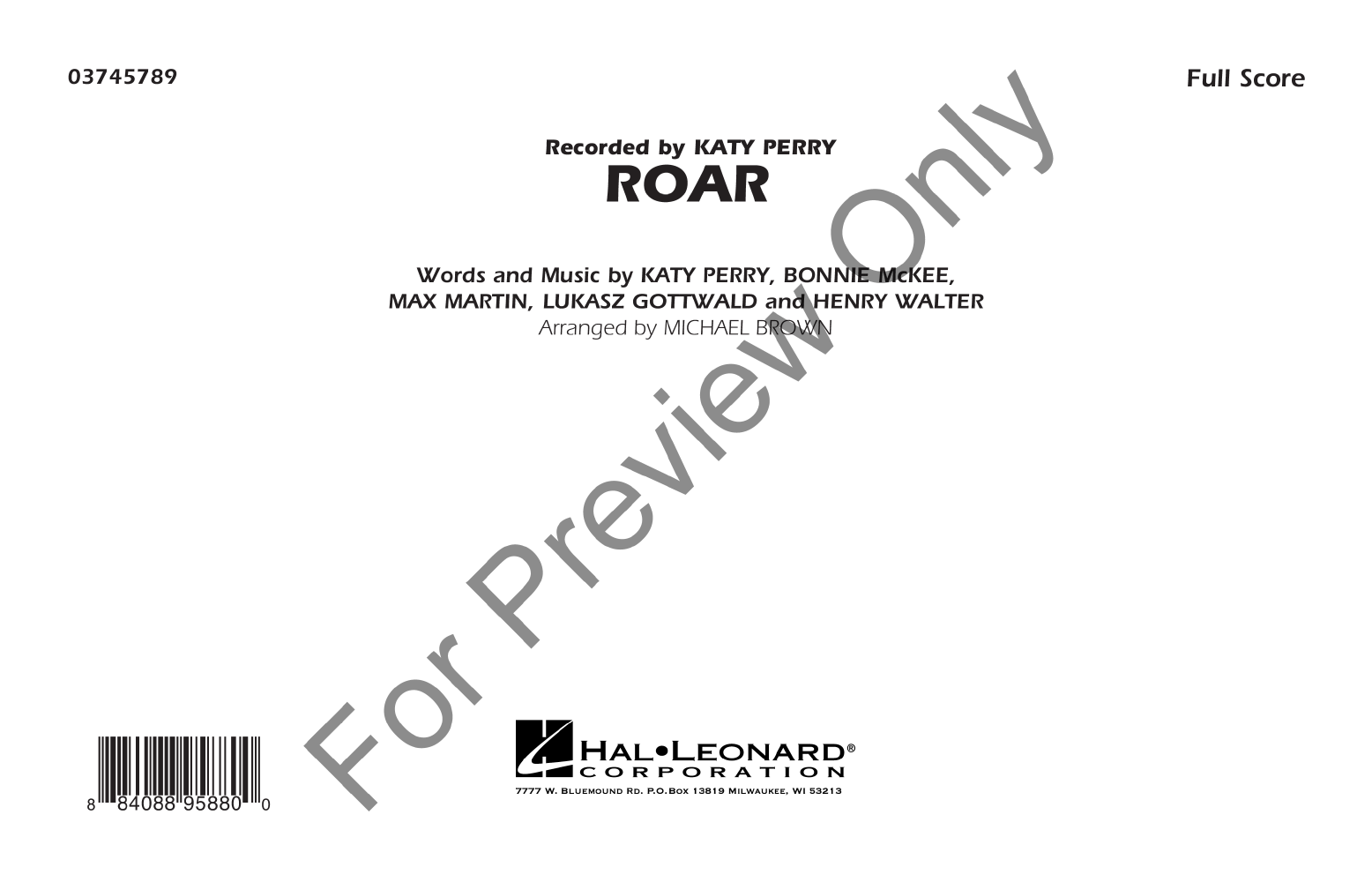 Roar Arr Michael Brown J W Pepper Sheet Music - roar katy perry roblox id