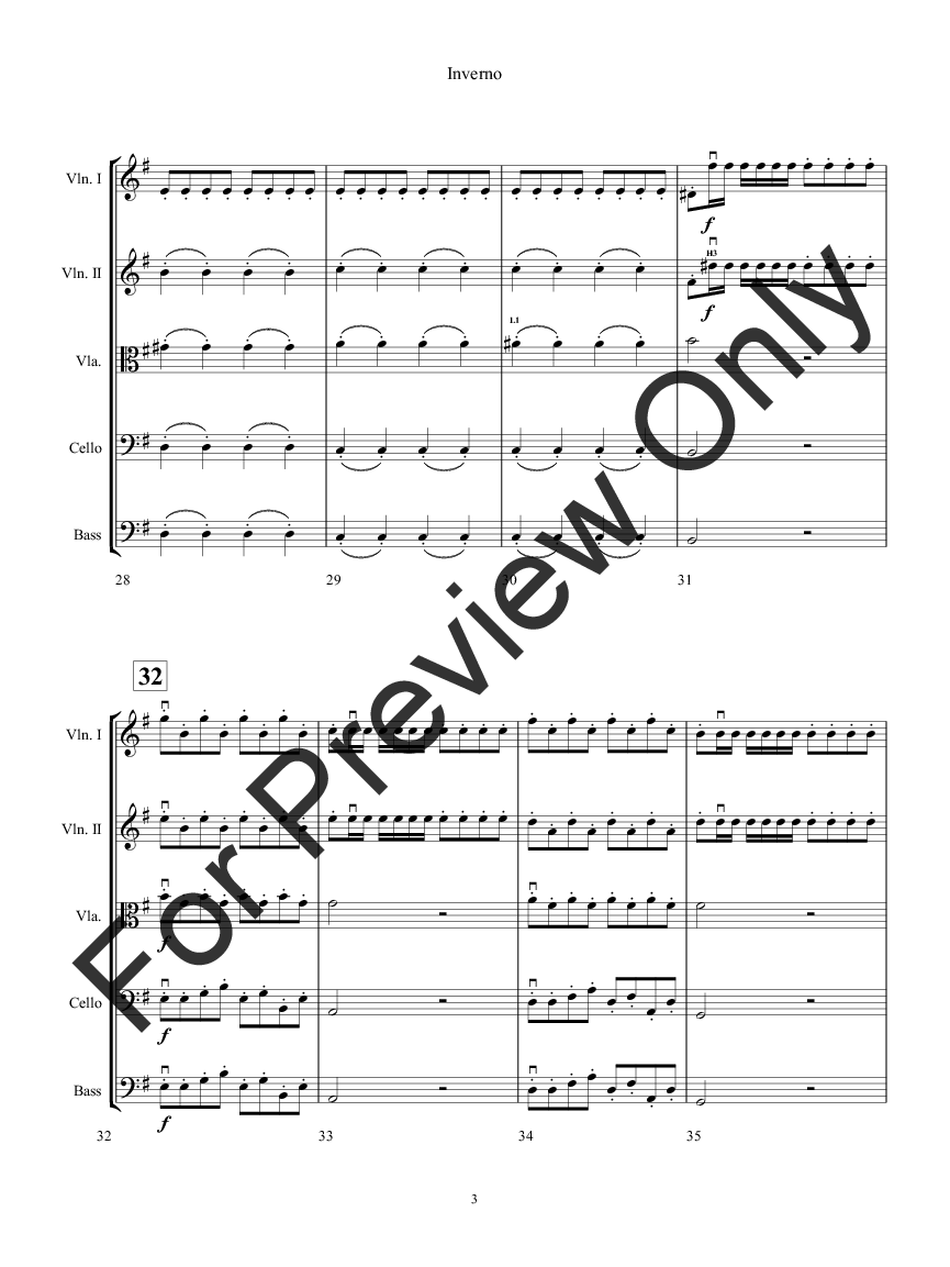 Inverno By Antonio Vivaldi Arr Todd Parrish J W Pepper Sheet Music - violin music roblox id