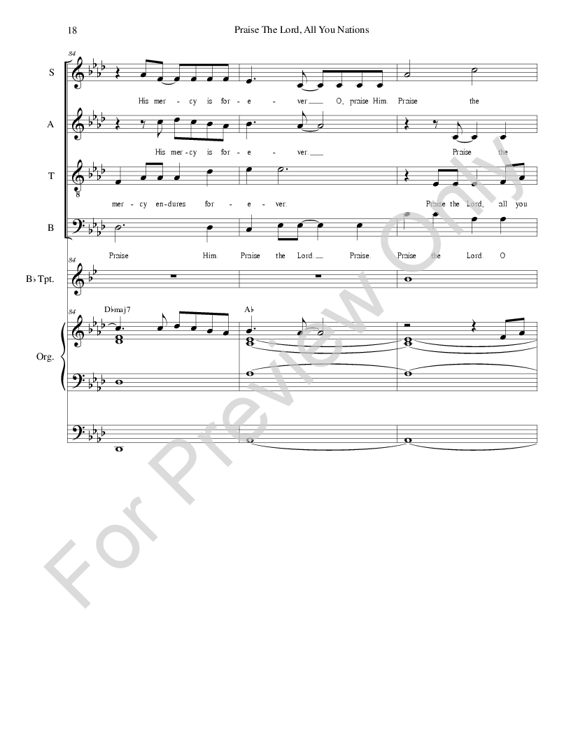 Praise The Lord All You Nations Satb By Jw Pepper Sheet Music 9752