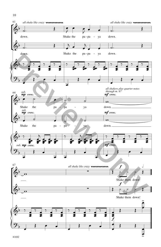 The Papaya Song (Two-Part ) by Greg Gilpin| J.W. Pepper Sheet Music