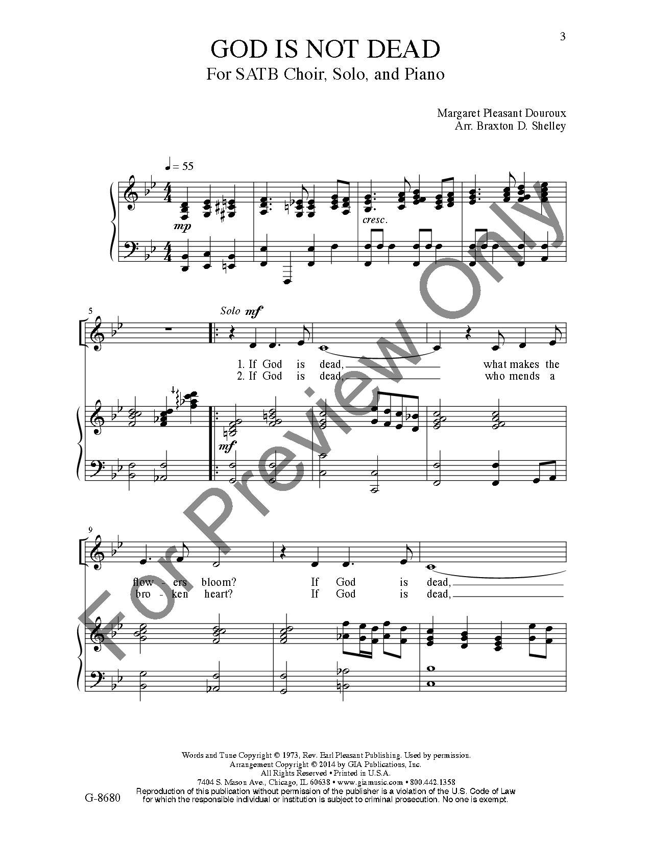 God Is Not Dead (SATB ) by Margaret Douroux | J.W. Pepper Sheet Music