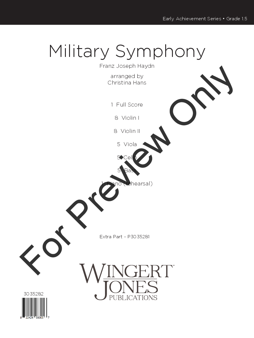 Military Symphony by Joseph Haydn/arr. Christina | J.W. Pepper Sheet Music