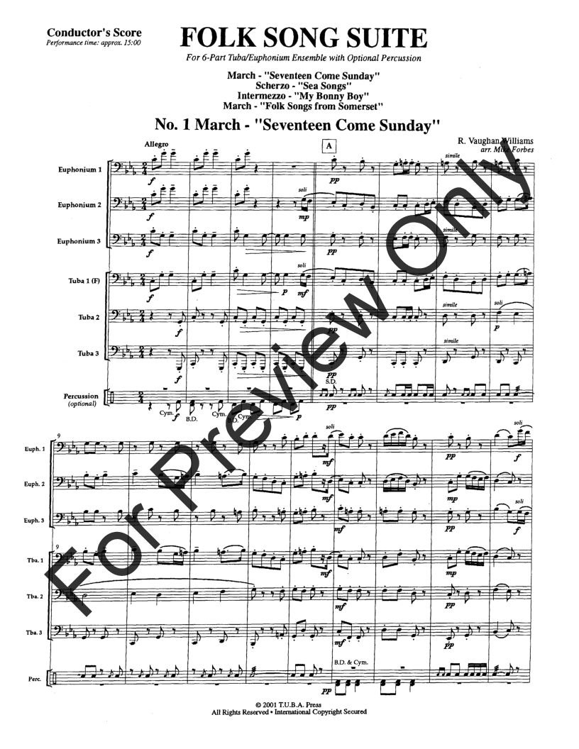 Folk Song Suite Tuba Euphonium Ensemble Nbs J W Pepper - product thumbnail 0