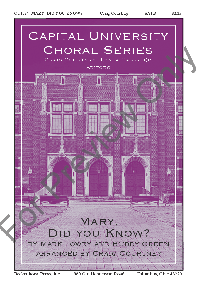 Mary, Did You Know? (SATB ) arr. Craig Court | J.W. Pepper ...