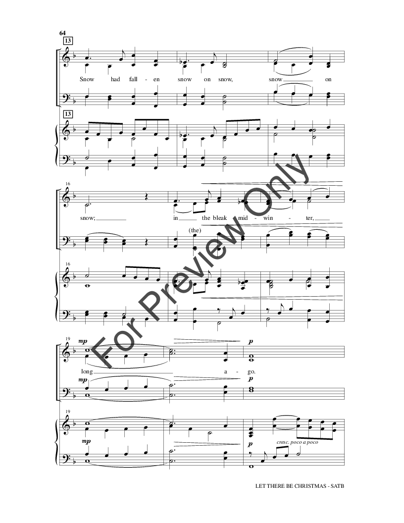 Let There Be Christmas (SATB Choral Score&nb | J.W. Pepper Sheet Music