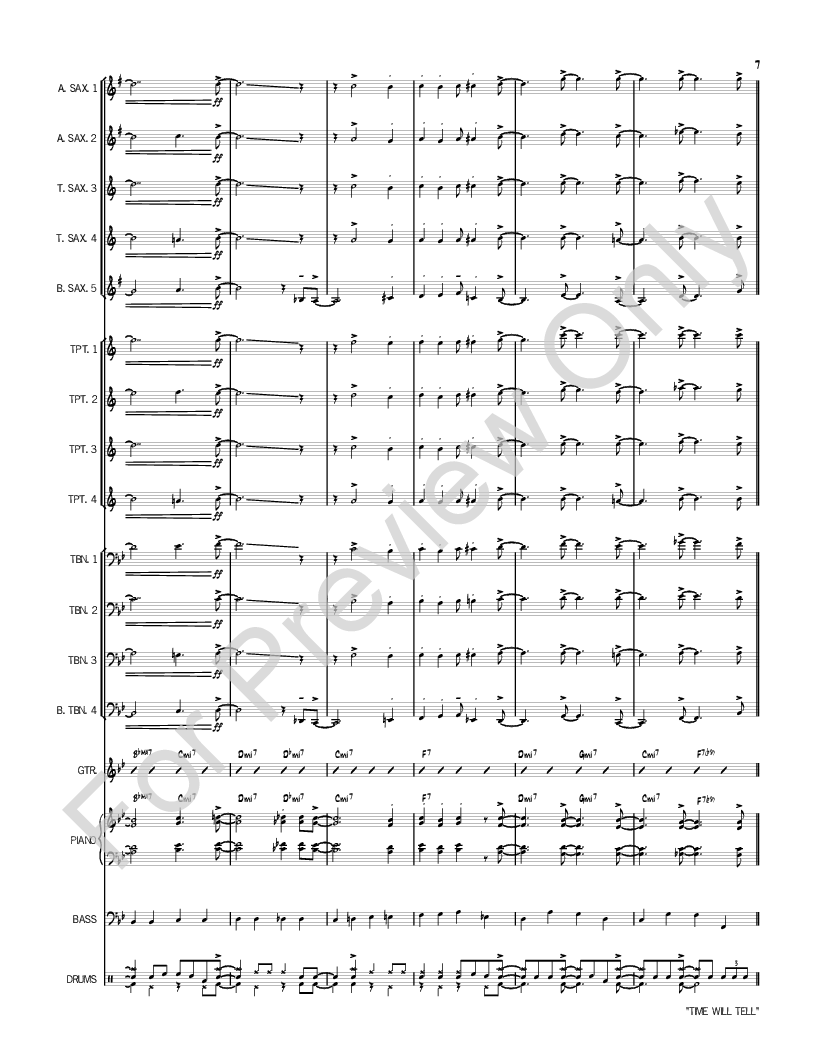 Time Will Tell (Additional Score ) by Rich W J.W. Pepper Sheet Music