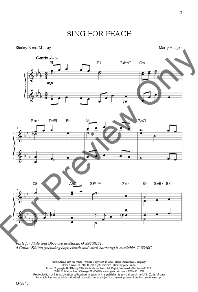 Sing for Peace (SA ) by Marty Haugen| J.W. Pepper Sheet Music