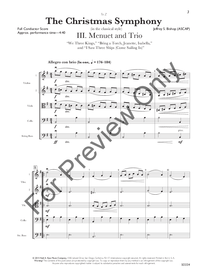 The Christmas Symphony No. 3 by Jeffrey Bishop J.W. Pepper Sheet Music