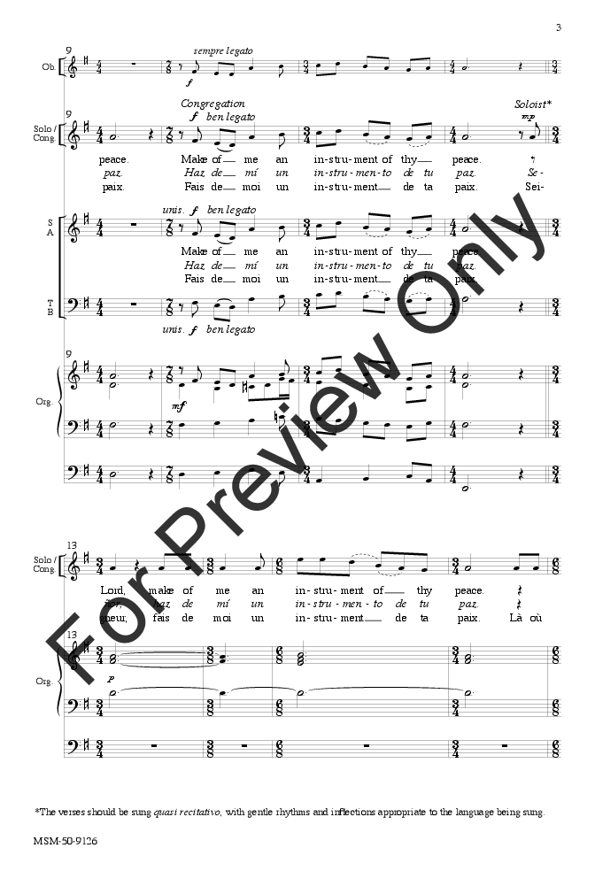 Peace Prayer of St. Francis (SATB ) by Peter | J.W. Pepper Sheet Music