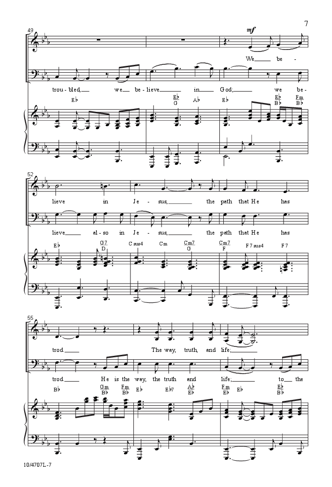 Let Not Your Heart Be Troubled (SATB ) by Ma | J.W. Pepper Sheet Music