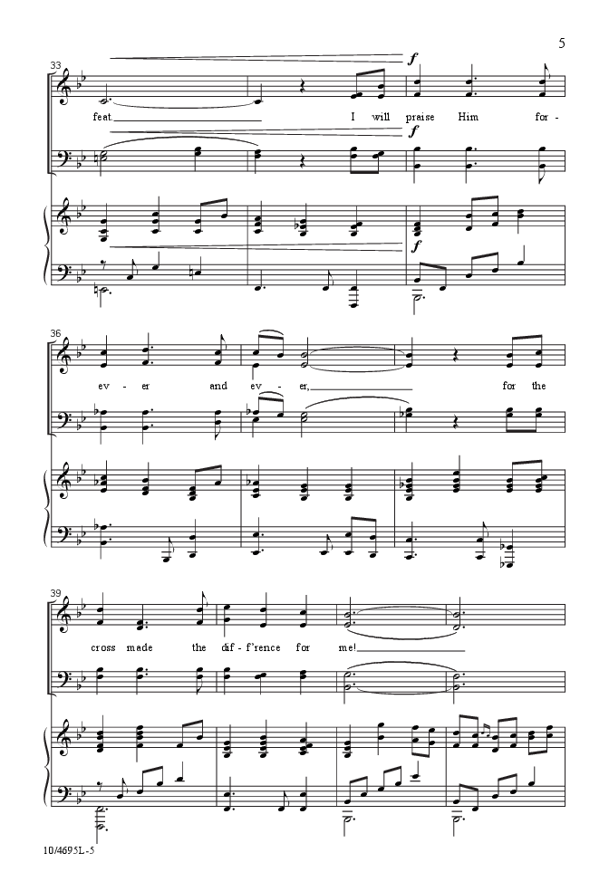 The Old Rugged Cross Made The Difference Satbandnb Jw Pepper Sheet Music 6178