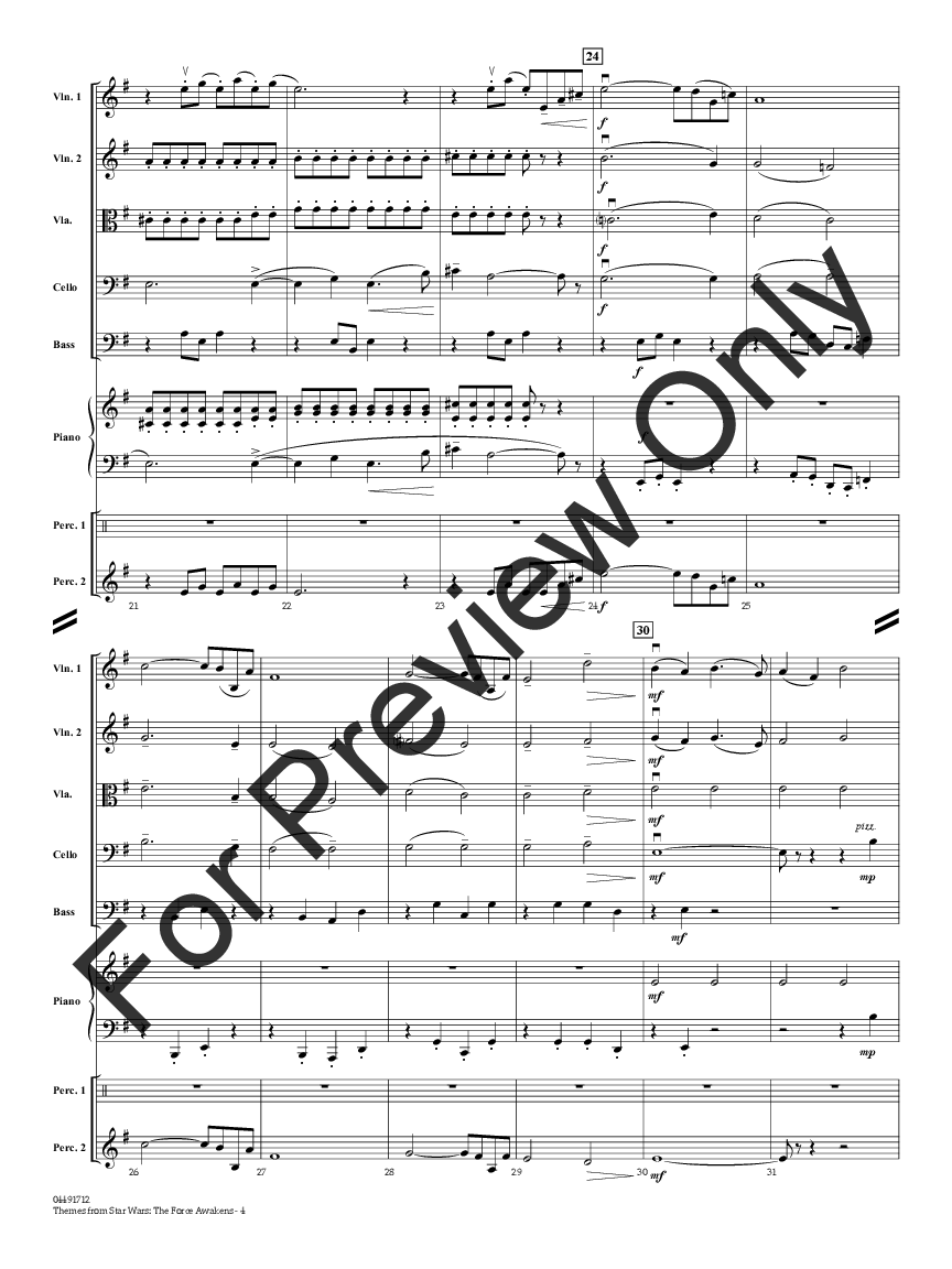 Star Wars The Force Awakens By John Williams Arr J W Pepper Sheet Music